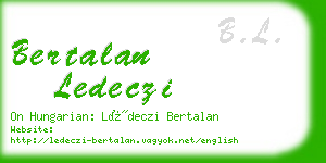 bertalan ledeczi business card